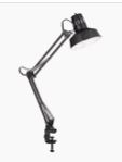 Black Swing Lamp (attached to desk surface)